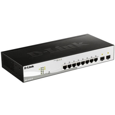 D-Link DGS-1210-10 10-Port Gigabit L2+ Managed Switch, 8 Gigabit ports and 2 SFP ports